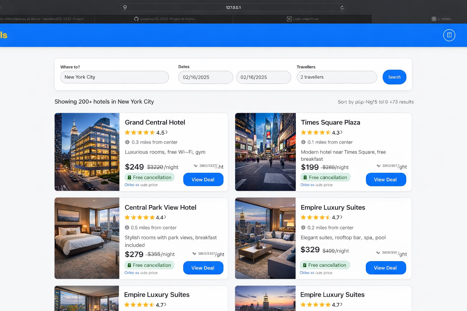 E-Hotels Booking App preview
